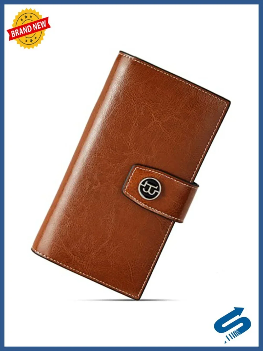Women's Leather RFID Wallet Large Capacity Credit Card Holder Top Grain